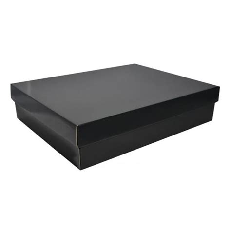 Black Classic Cardboard Packaging Box Luxury Wedding Invitations