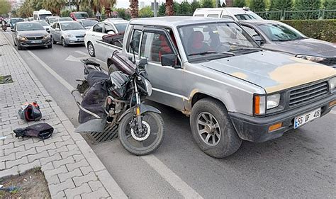 Samsun da motosiklet kamyonet kapısına çarptı SAMSUN HABER Gazete