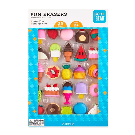 Pengear Eraser Pals Sweet Treats Theme 25 Count Multi Color