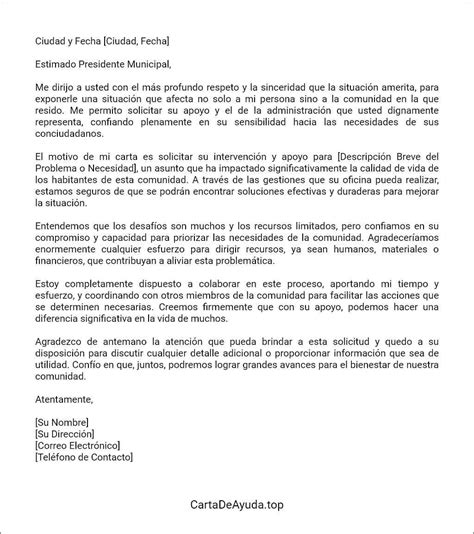 Cómo elaborar una carta para pedir apoyo al presidente municipal