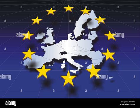 Computer Grafica Mappa CE Paesi CE Stelle Graphics Unione Europea