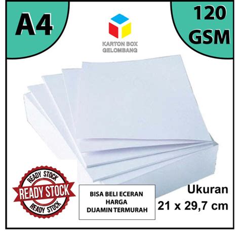 Jual Kertas Art Paper 120 Gsm Art Paper 120 Gr Ap 120 Gram A4