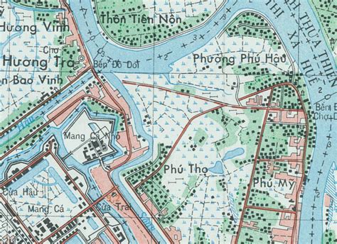 Hue City, Vietnam 1:25,000 Topographical Map – Battle Archives