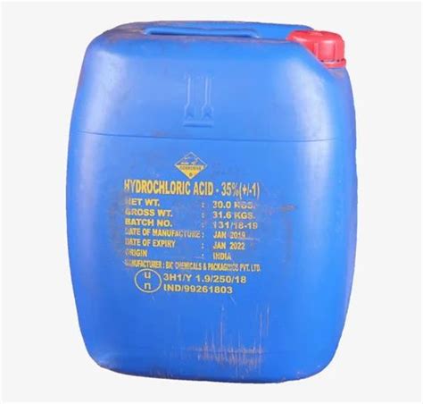 For Laboratory 35 Hydrochloric Acid Liquid At 4 5 Litre In New Delhi