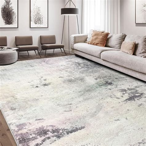 Asiinnsy Soft Abstract Area Rugs Non Slip Carpet For Living Room