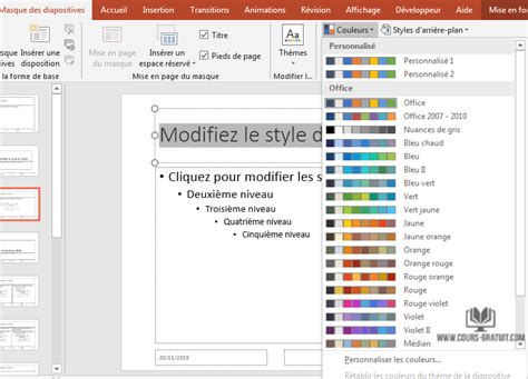 Tuto Powerpoint Cr Er Un Masque De Diapositives Tutoriel Powerpoint