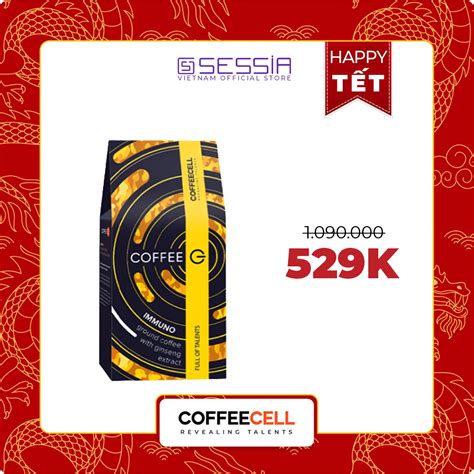 Happy TẾt Cà Phê Rang Xay Coffee G Immuno Với Bạch Sâm Hoàng đế 250g