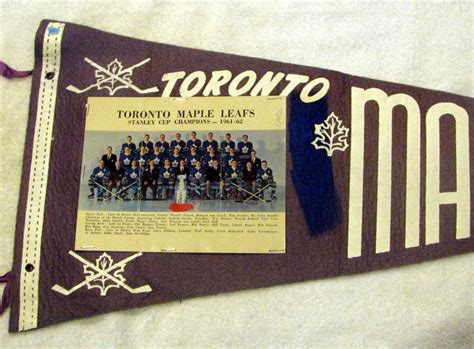 Lot Detail - 1962 TORONTO MAPLE LEAFS "STANLEY CUP CHAMPIONS" PHOTO PENNANT