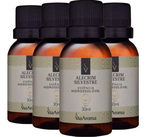 Essência Hidrossolúvel Alecrim Silvestre 4x 30ml Via Aroma Essência