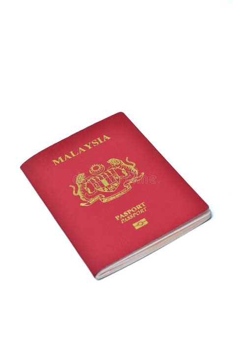 Malaysian Red Passport Isolated On White Background Stock Image