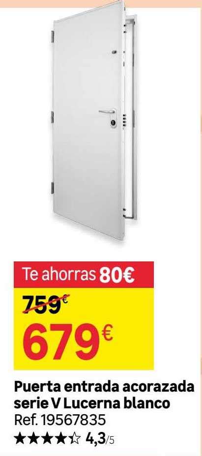 Oferta Puerta De Entrada Acorazada Serie V De X Cm En Leroy