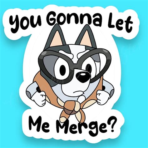 Muffin Bluey Merge Sticker Etsy