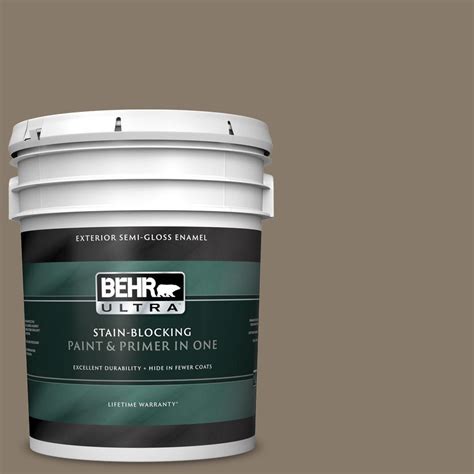 Behr Ultra Gal Ppu Native Soil Semi Gloss Enamel Exterior Paint