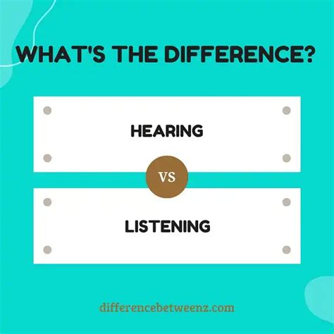 Difference Between Hearing And Listening Hearing Vs Listening