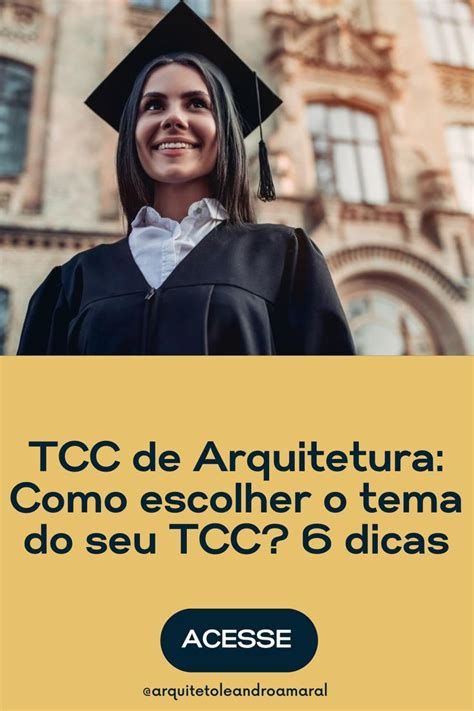 TCC De Arquitetura Como Escolher O Tema Do Seu TCC 6 Dicas