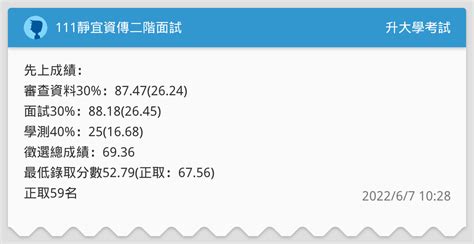 111靜宜資傳二階面試 升大學考試板 Dcard