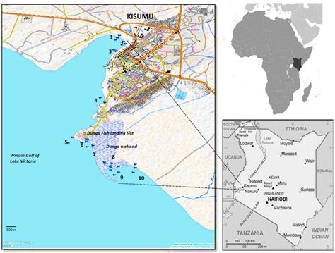 Map Of Lake Victoria Basin Kenya Showing The Drainage Area And Main