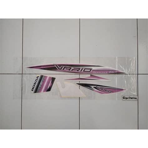 Jual Striping Sticker Honda Vario 110 OLD 2008 2009 Putih Lis Pink Di