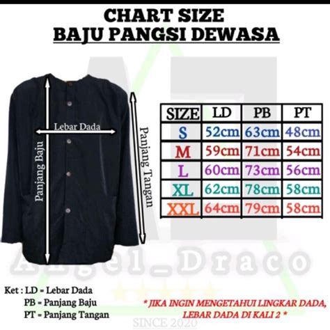 Ukuran Baju Lelaki Dewasa Size Guide Petunjuk Size Pakaian Pria