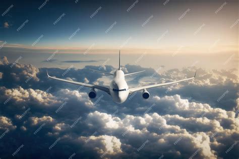 Premium Photo Airplane Flying In The Sky Passenger Airline Travel And Tourism