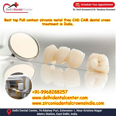 Best Top Full Contour Zirconia Metal Free Cad Cam Dental Crown