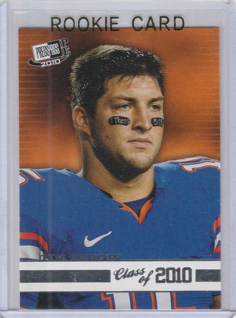 Tim Tebow Rookie Card Class Of 2010 College Football Rc Florida Gators Broncos Ebay