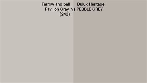 Farrow And Ball Pavilion Gray 242 Vs Dulux Heritage Pebble Grey Side By Side Comparison