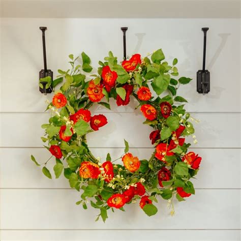 Bright Poppy Wreath | Antique Farmhouse