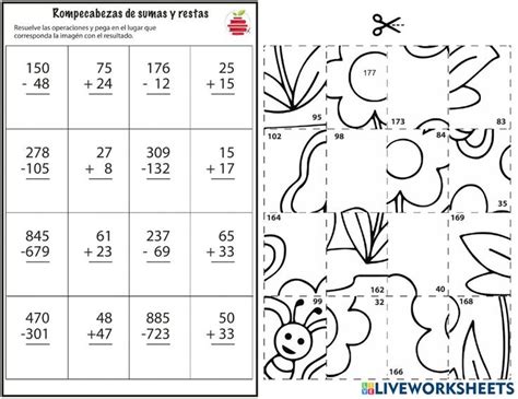 Ejercicio online de Sumas y restas con llevadas para 3 básico Puedes