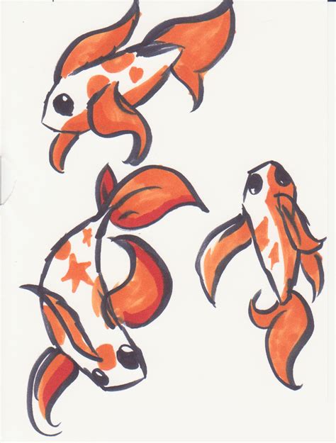 Pretty Koi Fish Drawing at GetDrawings | Free download