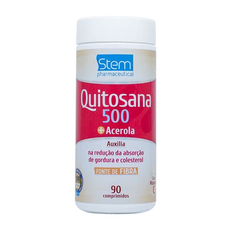 Quitosana 500 Mg Acerola 90 Comprimidos StemNovalatina