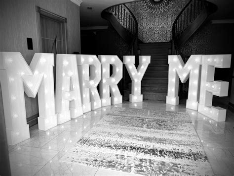 Light Up Led Marry Me Letters Big Bash Events