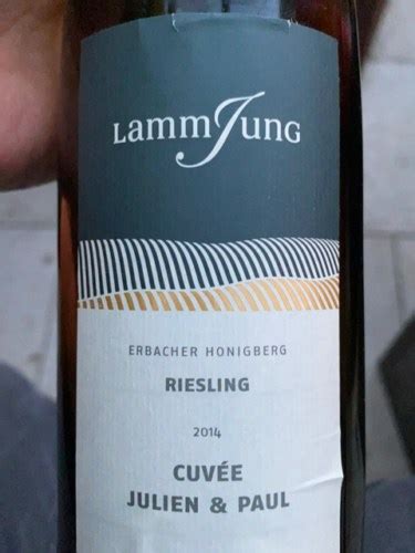 Lamm Jung Erbacher Honigberg Cuv E Julien Paul Riesling Vivino Us