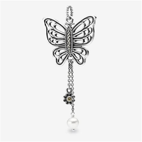 Butterfly Pendant Fit Pandora Necklace In 925 Sterling Silver Etsy