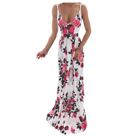 WILLBEST Summer Dresses For Teens 2024 Floral Women Tropical Print