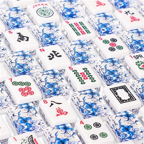 Gustaria American Mahjong Set Premium Acrylic Tiles With Blue