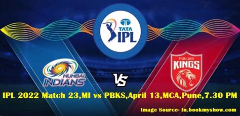 Mi Vs Pbks Ipl Match Playing Xi Head To Head Dream