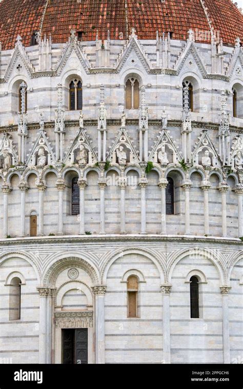 Pisa Baptistery Of St John On Piazza Del Duomo Pisa Italy Stock