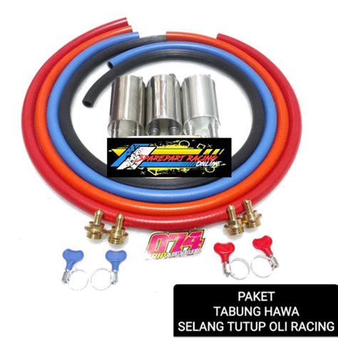 Jual Paket Hemat Tabung Hawa Selang Hawa Tutup Oli Hawa Racing Tabung