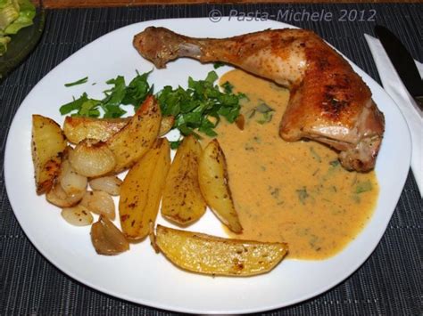 Hähnchen aus dem Backofen mit Zitronensauce Rezept kochbar de