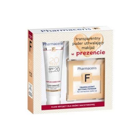 Zestaw Promocyjny Pharmaceris F Capilar Correction fluid kryjący do skóry naczynkowej 20 Nude