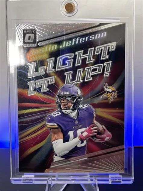 Neu Justin Jefferson Panini Donruss Optik Vikings Light It Up