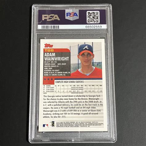 PSA10 Adam Wainwright 2000 Topps Traded RC Rookie ルーキーカード Topps 売買された