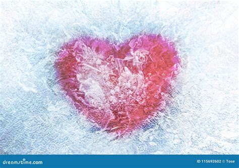 Frozen Heart Illustration Valentine`s Day Stock Photo Image Of Cold