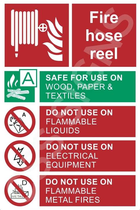 Fire Hose Reel Instructions Sign Sign Shop Ireland Css Signs