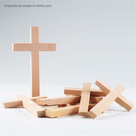 47 Classical Blank Unfinished Natural Wooden Cross With Special Cut