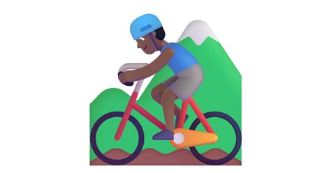 Man Mountain Biking Medium Dark Free Vector Icon Iconbolt