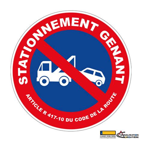 Panneau de signalisation STATIONNEMENT GÊNANT en Autocollant PMC