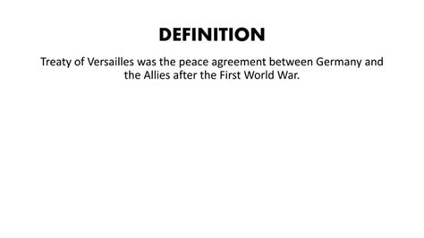 Revision Igcse Cambridge History Treaty Of Versailles Ppt