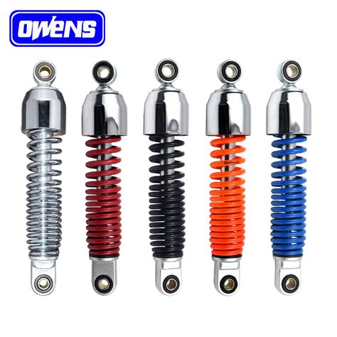 Owens Crypton Rear Shock Absorber Pair Black Blue Chrome Orange